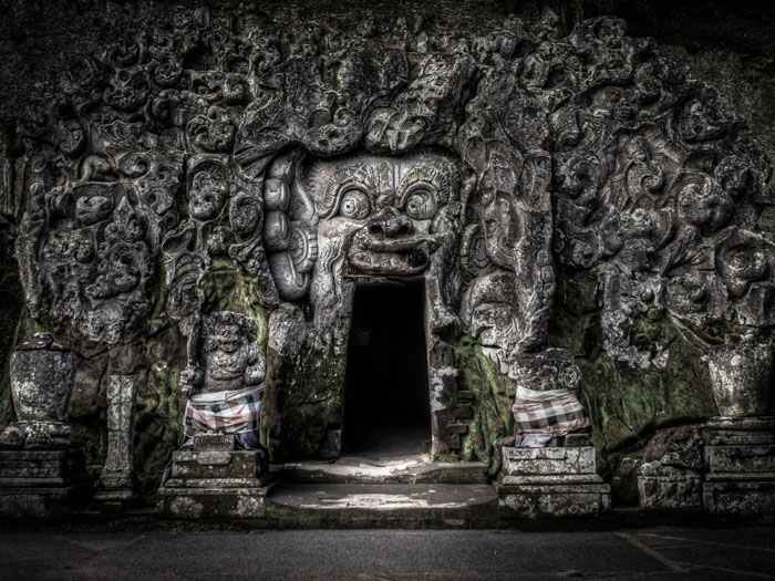 elephant cave photograph bali