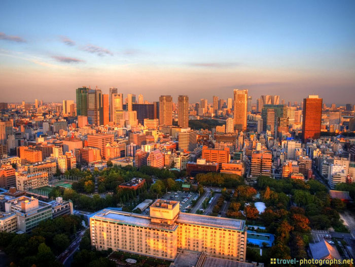 panorama view from tokyo tower
