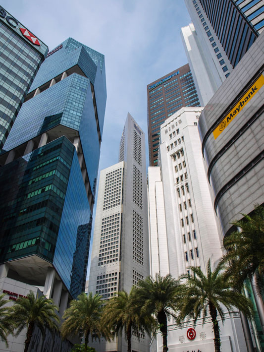 singapore financial district travel tripod